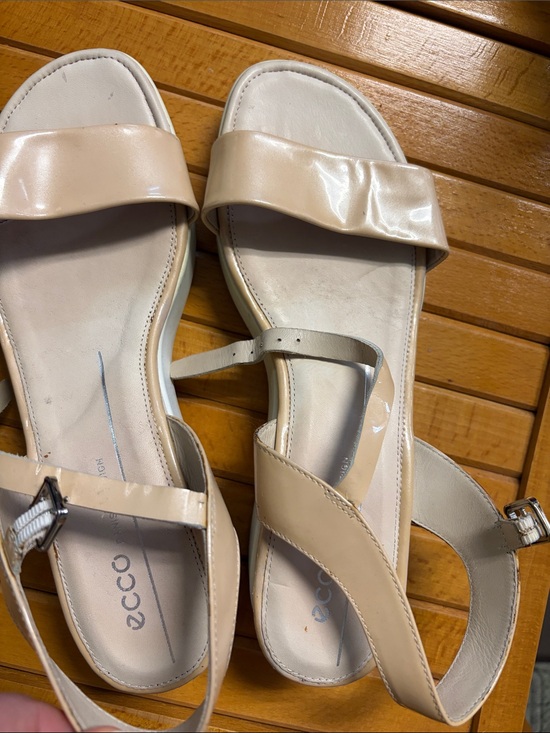 Ecco Shoes - ECCO Women's Nude Leather Slingback Sandals size 37